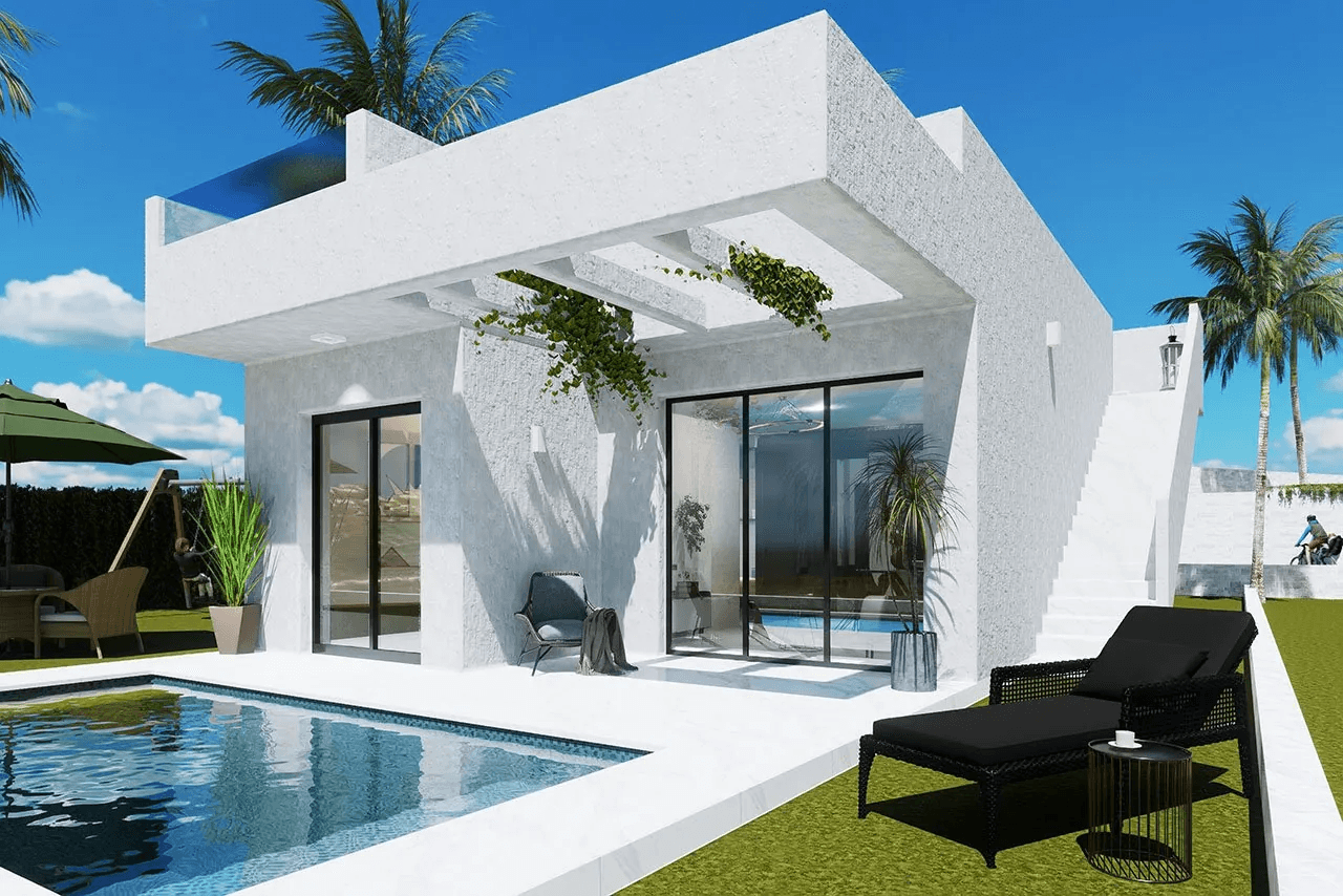 Villas avec 3 chambres, 2 salles de bains et terrasse sur le toit dans un merveilleux complexe de golf