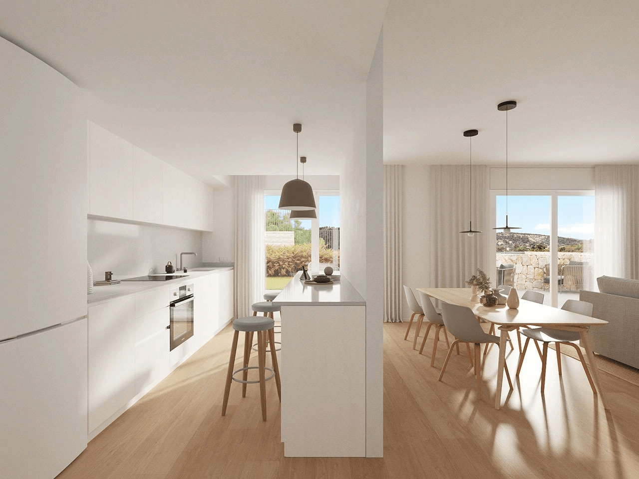 Villas de 4 chambres à coucher et 2 salles de bain dans un merveilleux complexe à seulement 5 km de la plage