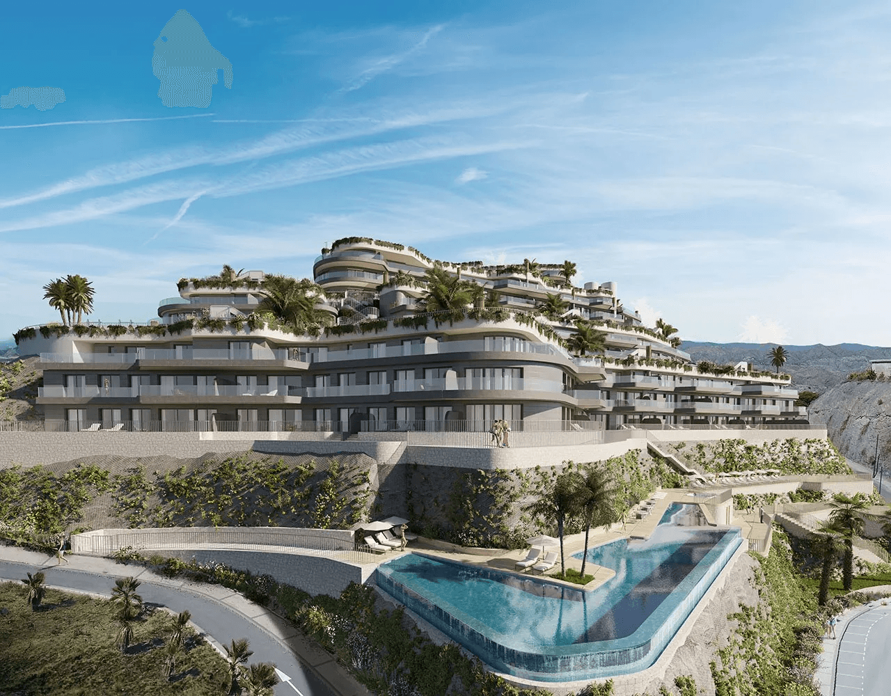 Suberbes appartements avec 3 chambres à coucher, climatisation, espace de stationnement privé, piscine communautaire et vue sur la mer