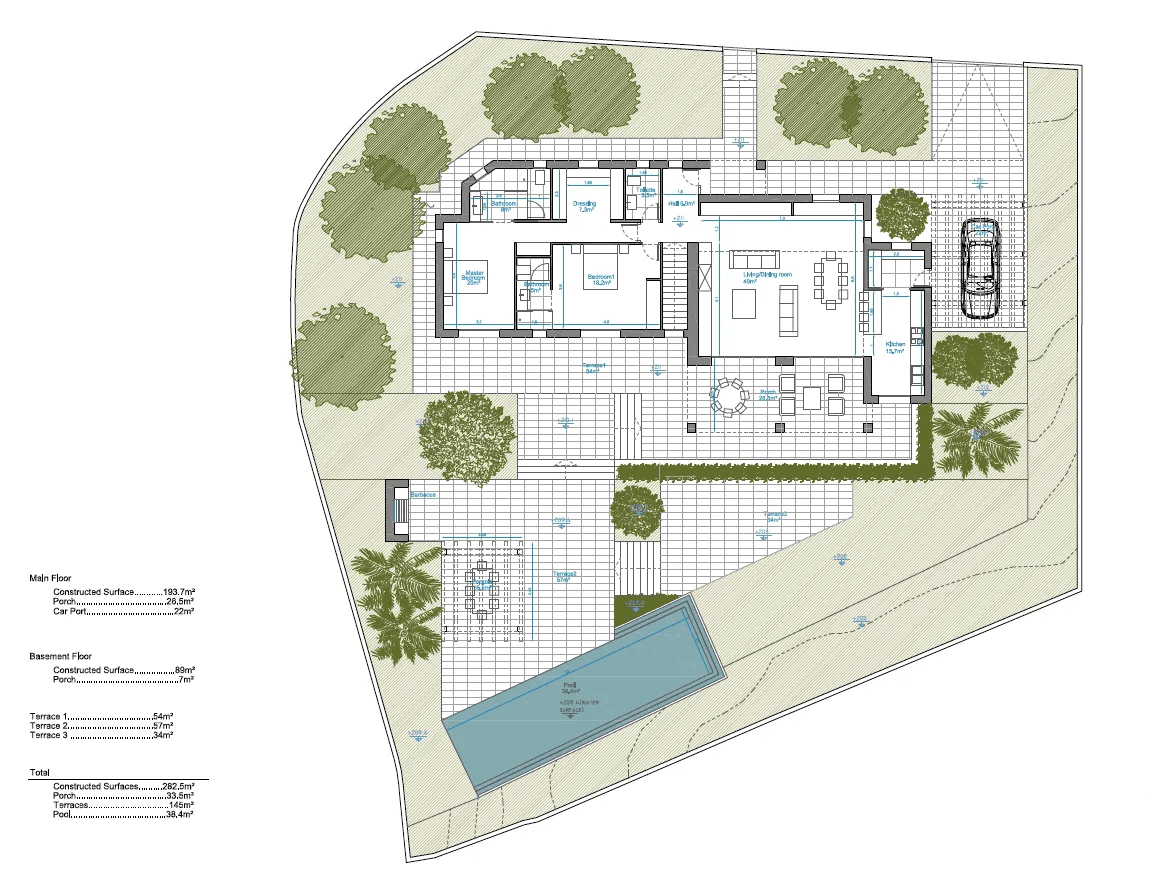 Modern projet de villa avec vue sur mer à vendre à Benitachell