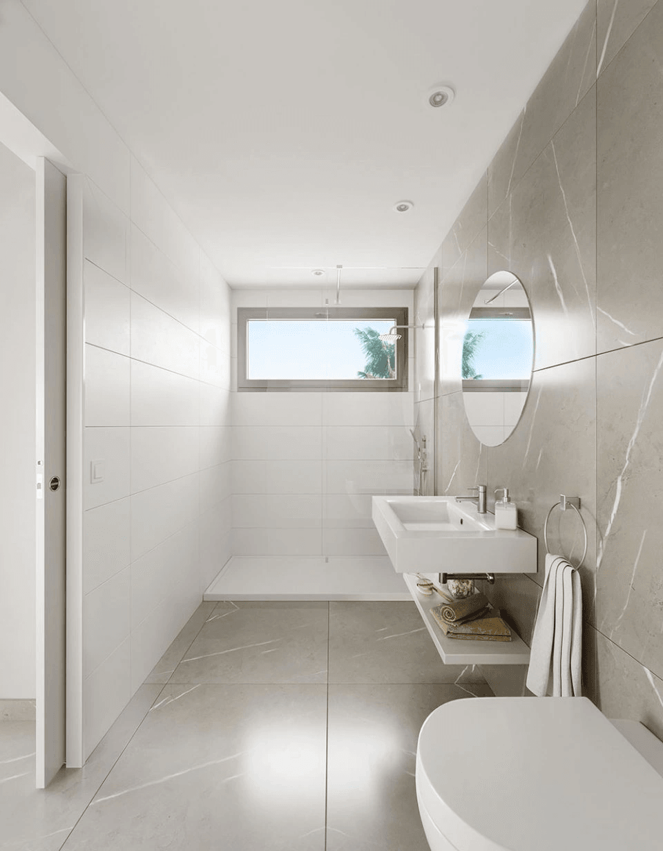 Suberbes appartements avec 3 chambres à coucher, climatisation, espace de stationnement privé, piscine communautaire et vue sur la mer