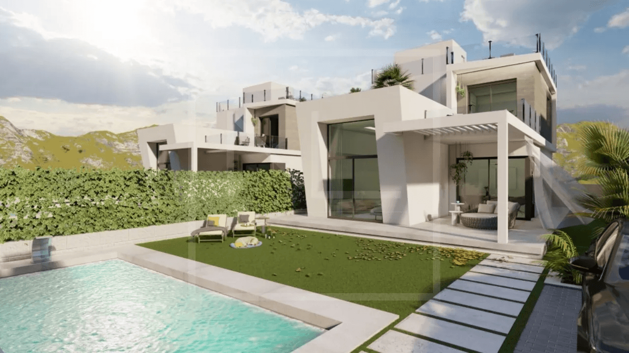 Villas neuves individuelles de 3 chambres, 3 salles de bains à Finestrat