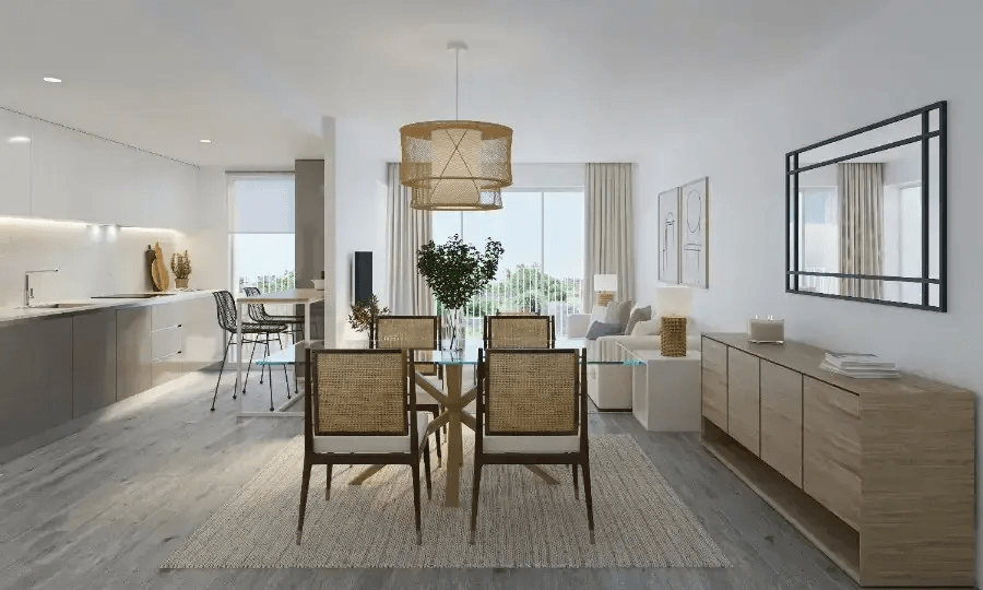 Appartement neuf exclusif de 3 chambres avec piscine, place de garage et débarras