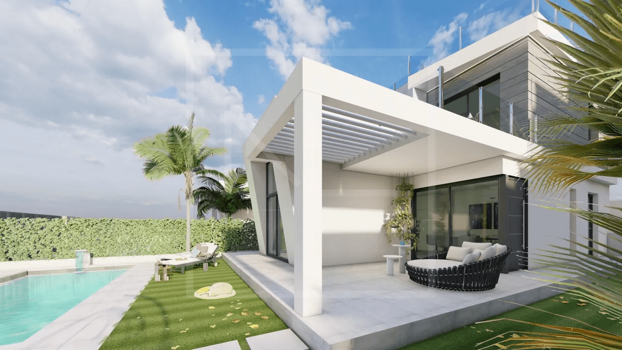 Villas neuves individuelles de 3 chambres, 3 salles de bains à Finestrat