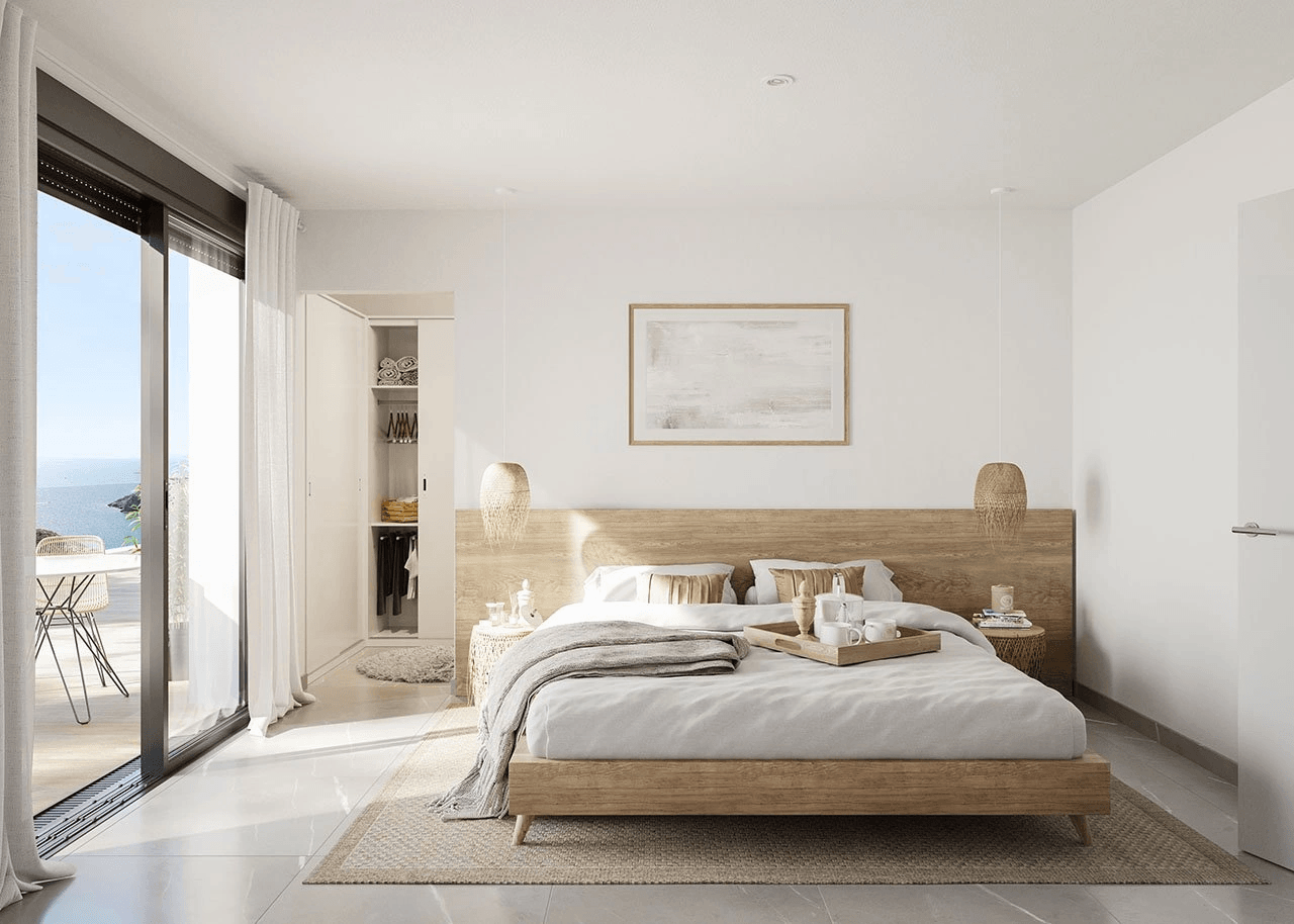 Suberbes appartements avec 3 chambres à coucher, climatisation, espace de stationnement privé, piscine communautaire et vue sur la mer