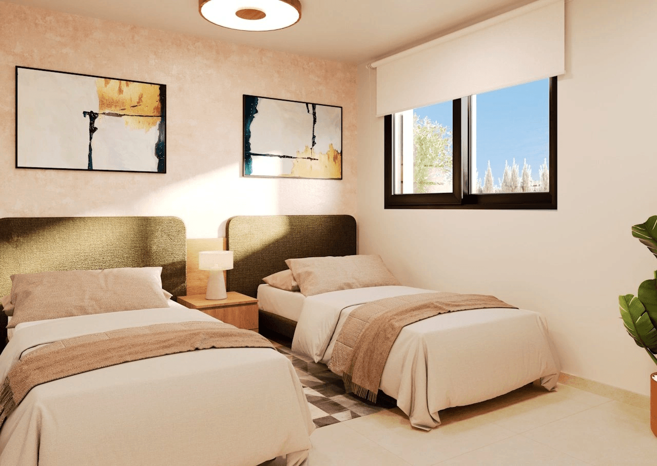 Penthouses avec 3 chambres, 2 salles de bain, terrasse sur le toit, parking privé, piscines communes et jacuzzis chauffés