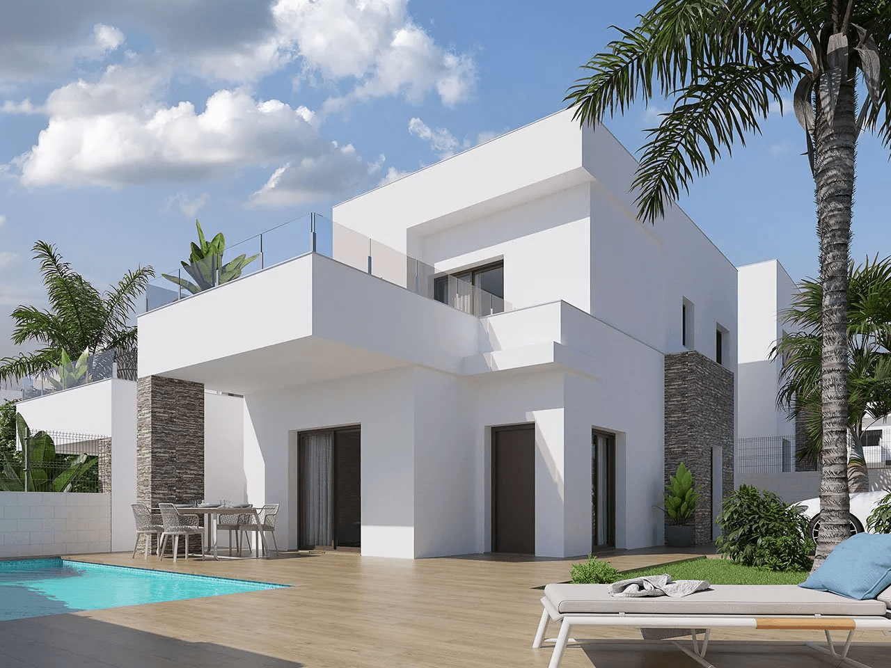 Villas avec 3 chambres, 3 salles de bains et piscine privée dans un complexe de golf