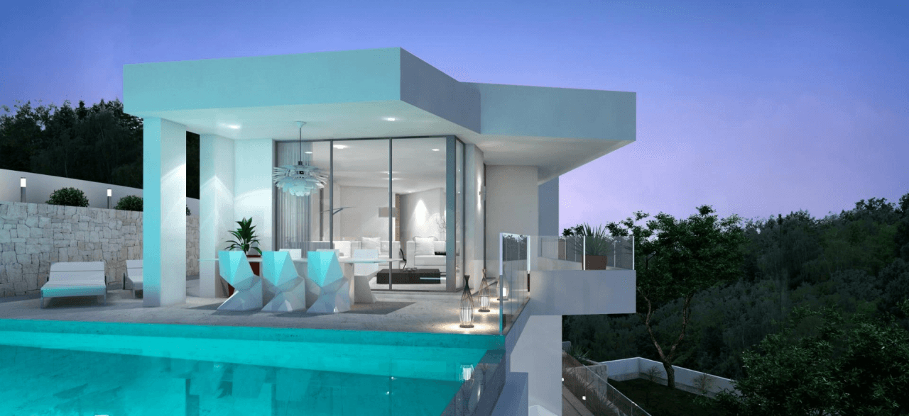 VILLA DE STYLE MODERNE À MORAIRA.