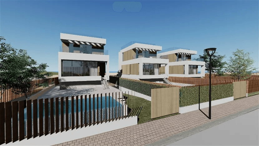 Villa de lujo de nueva construcción con acceso directo a la playa a poca distancia del puerto y del campo de golf.