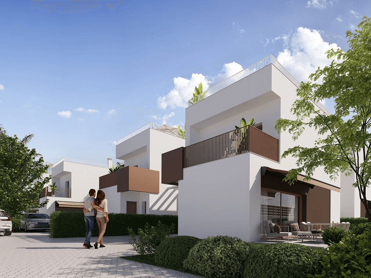 Villas modernes avec 3 chambres à coucher et piscine privée à seulement 500 m des merveilleuses plages de sable fin