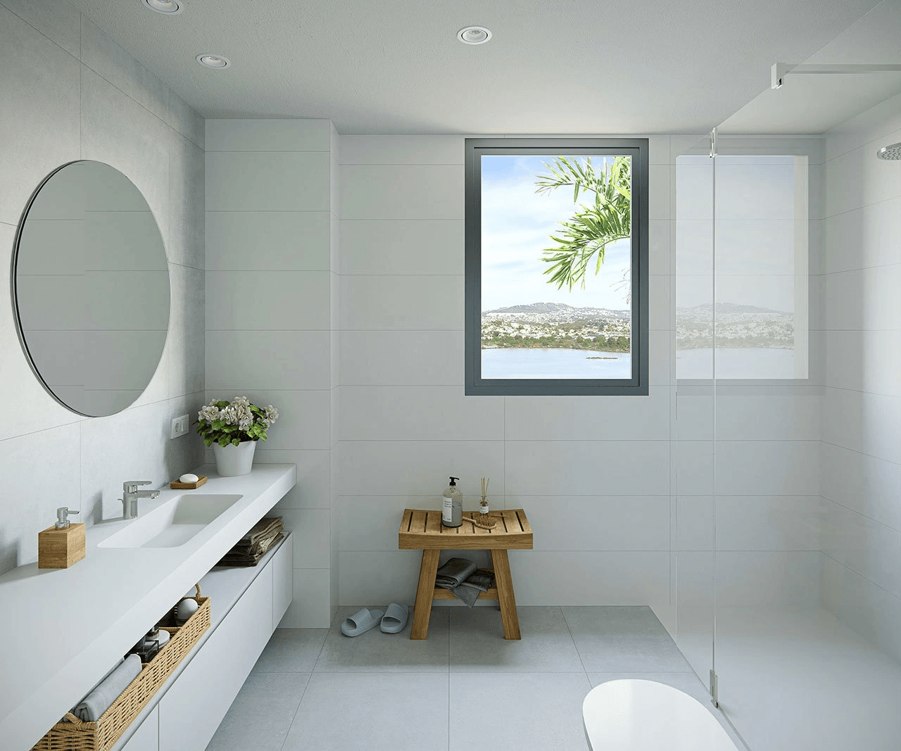 Superbes penthouses avec 3 chambres à coucher, climatisation, espace de stationnement privé, piscine communautaire et vue sur la mer