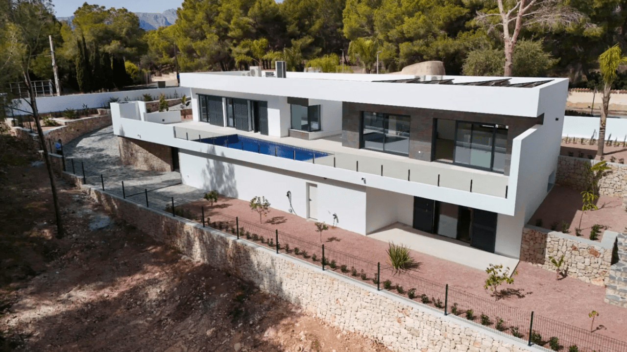 Villa moderne clé en main à vendre avec vue sur la mer à Benissa