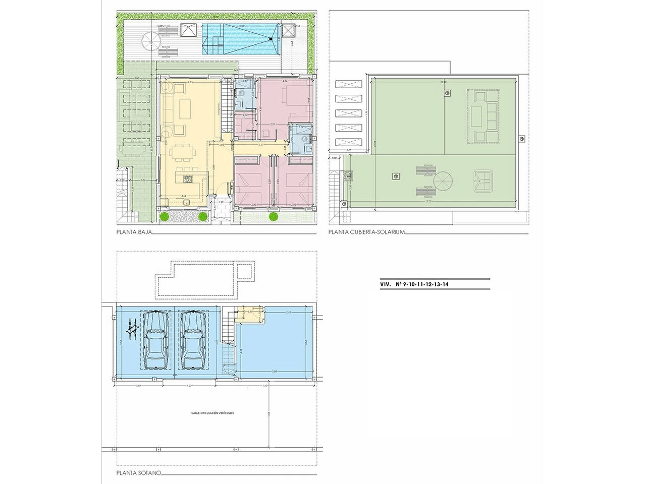 Merveilleuses villas avec 3 chambres, 2 salles de bain, toit-terrasse, garage et piscine privée