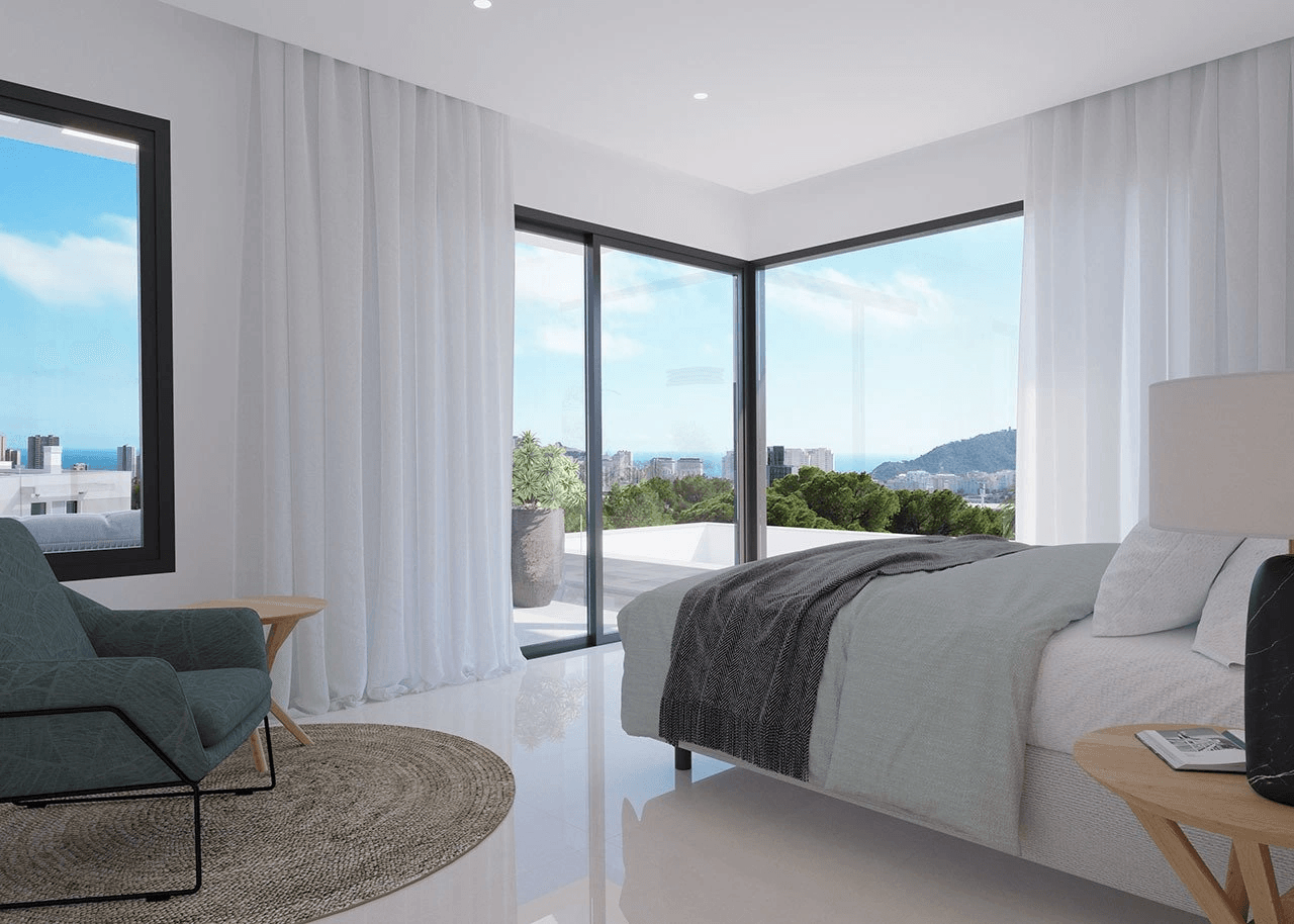 Villas exclusives avec 3 chambres à coucher, 3 salles de bains, piscine privée, cave/garage et vue sur la mer