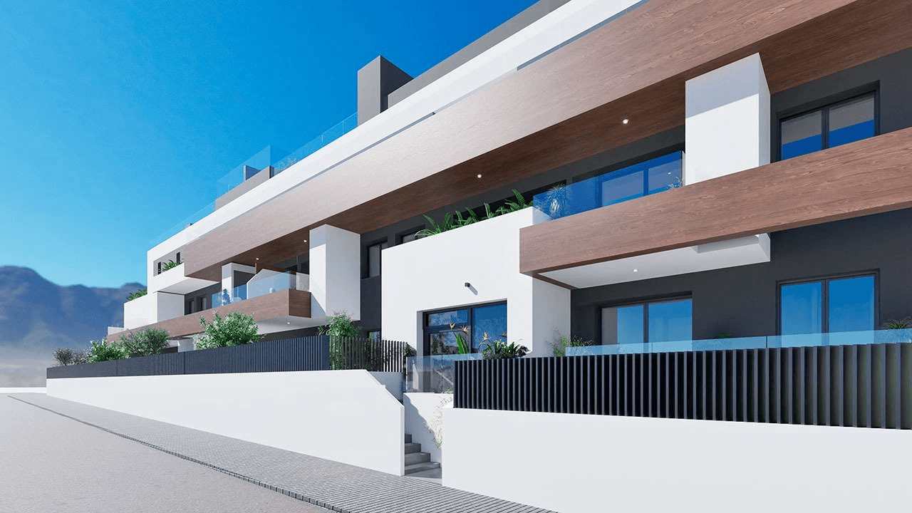 Penthouses avec 2 chambres, 2 salles de bain, toit-terrace, piscine privée et cuisine équipée moderne avec des appareils électriques