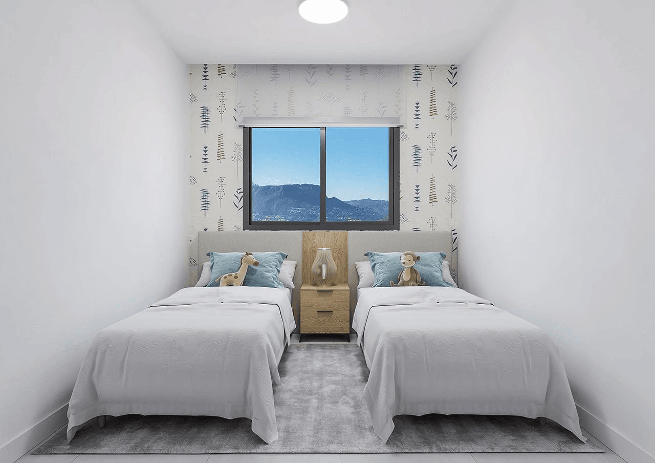 Appartements avec 3 chambres, 2 salles de bain, climatisation et vue sur la mer en première ligne de la plage
