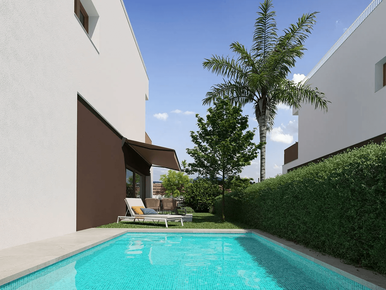 Villas modernes avec 3 chambres à coucher et piscine privée à seulement 500 m des merveilleuses plages de sable fin