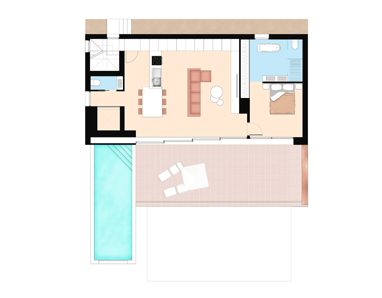 Villas spacieuses et exclusives avec piscine à débordement, garage et vue sur la mer