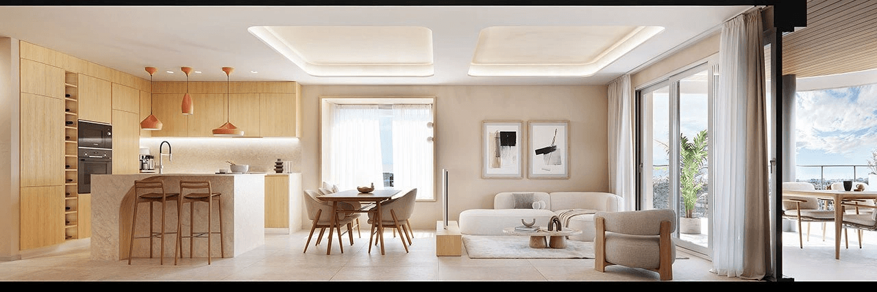 Penthouses avec 3 chambres, 2 salles de bain, terrasse sur le toit et piscine communautaire