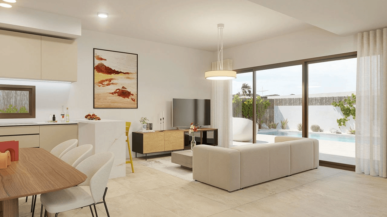 Magnifiques villas de 3 chambres à coucher, 2 salles de bains, toit-terrasse et piscine privée à La Finca Golf Resort