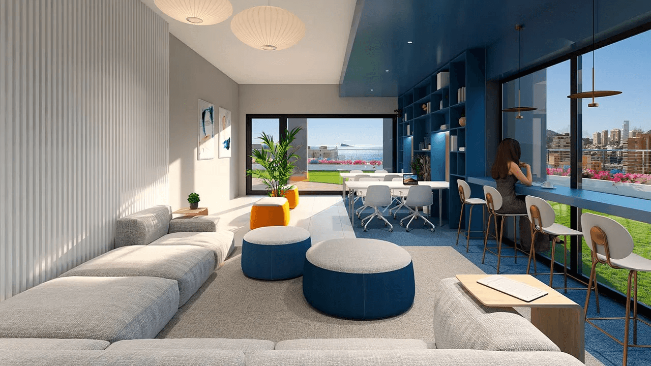 Appartements avec 3 chambres, 2 salles de bain, climatisation et vue sur la mer à seulement 100 m de la plage