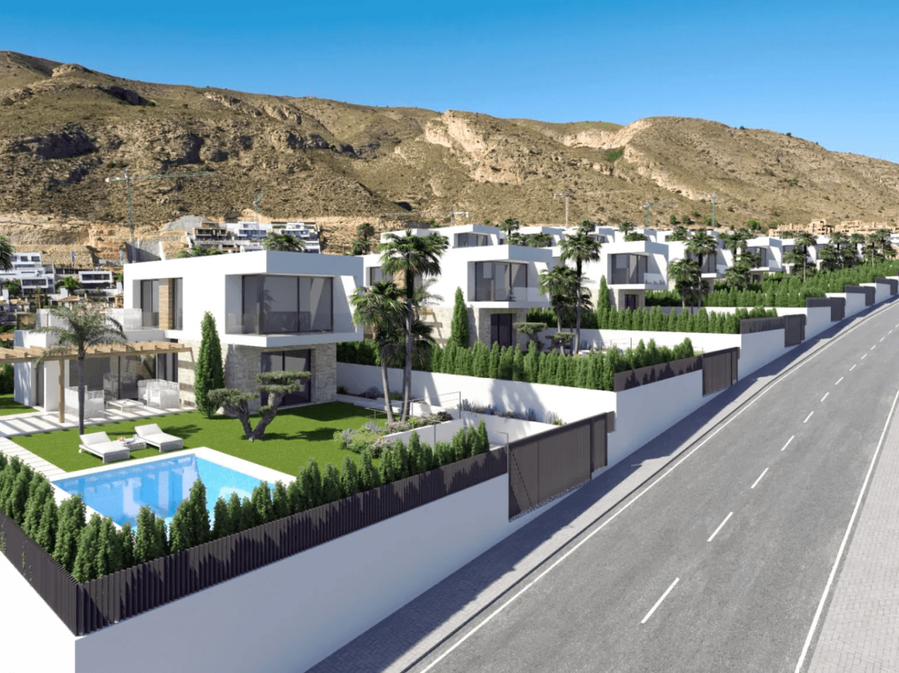 Villa nouvelle construction vue mer à vendre à Finestrat