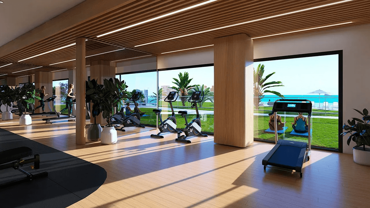 Appartements avec 3 chambres, 2 salles de bain, climatisation et vue sur la mer à seulement 100 m de la plage