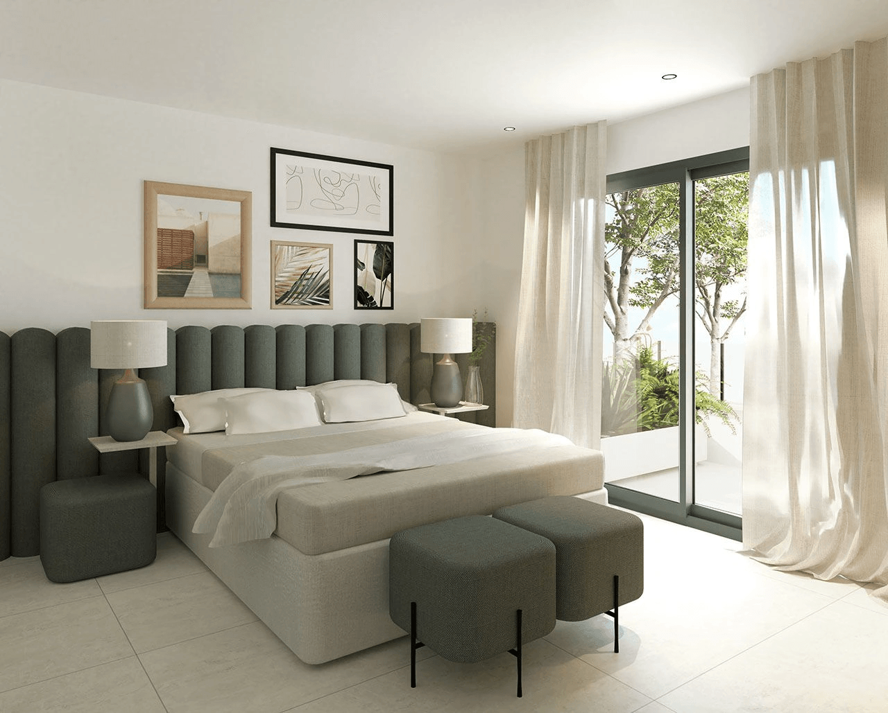 Maisons jumelées modernes de 3 chambres avec piscine communautaire à seulement 3 km de la plage