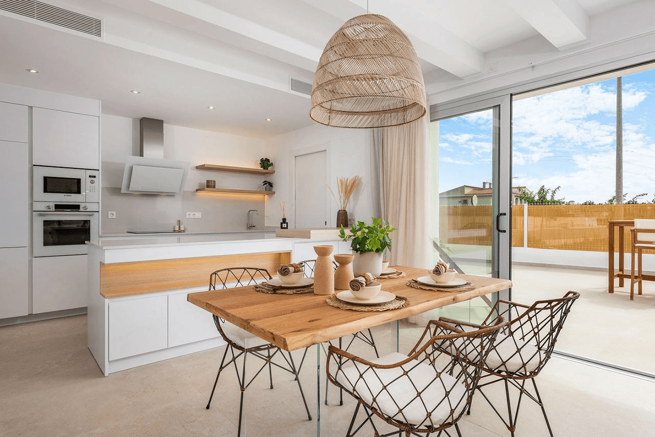 Villas de una sola planta con 3 dormitorios, 2 baños, preinstalación aire acondicionado y piscina privada en el campo La Serena Golf
