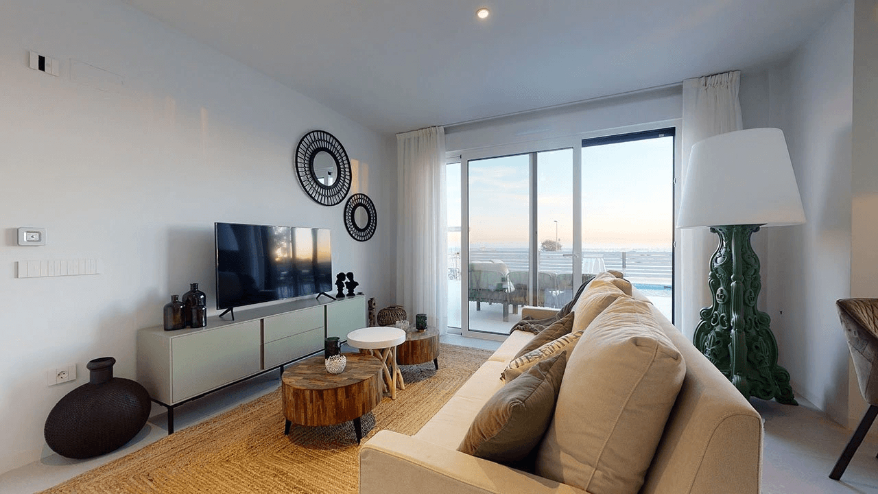 Merveilleuses villas avec 3 chambres, 3 salles de bain, toit-terrasse, vue sur la mer et piscine privée