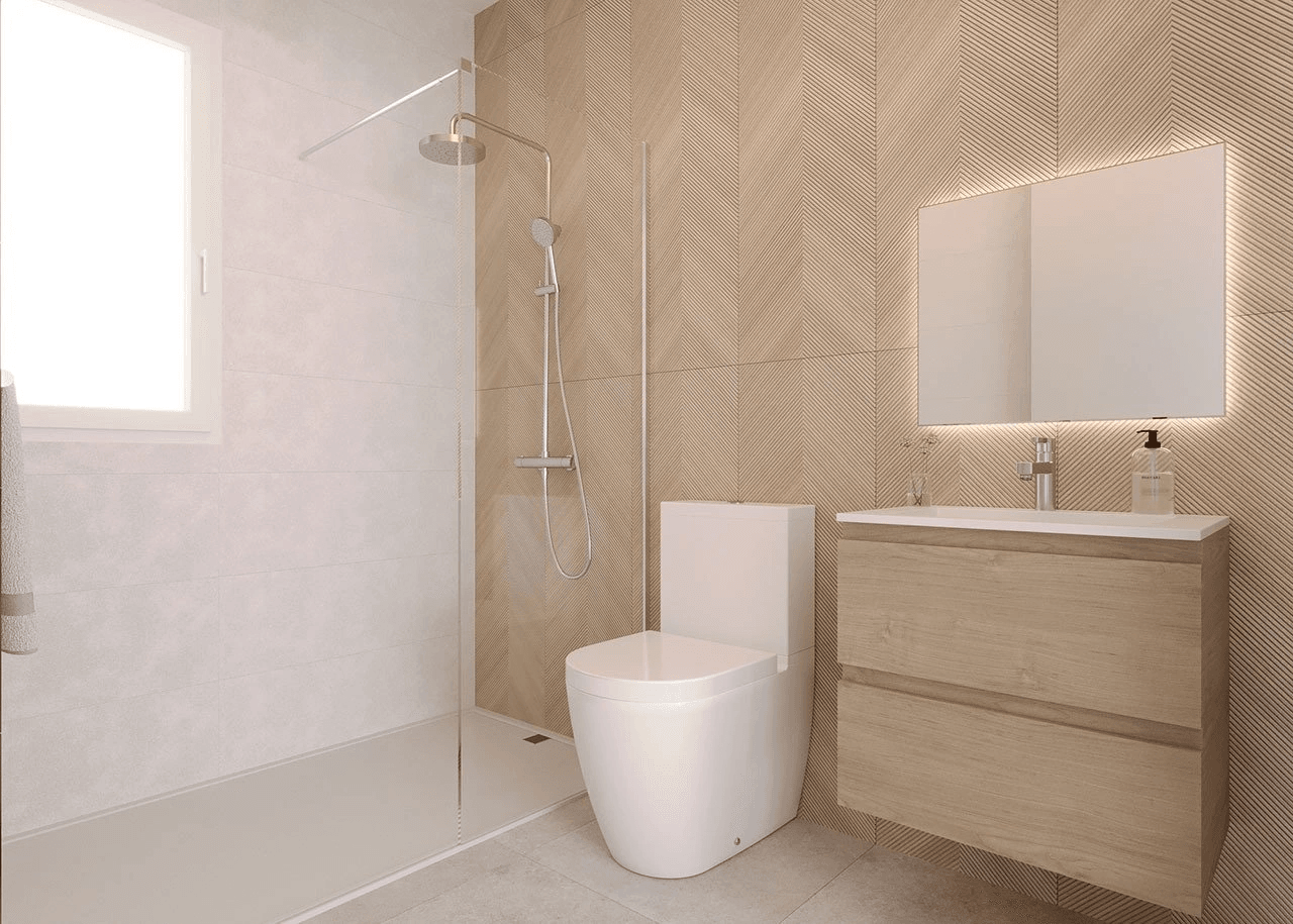 Maisons mitoyennes de 3 chambres à coucher et 2 salles de bain avec W.C. et cave dans un merveilleux complexe à seulement 5 km de la plage