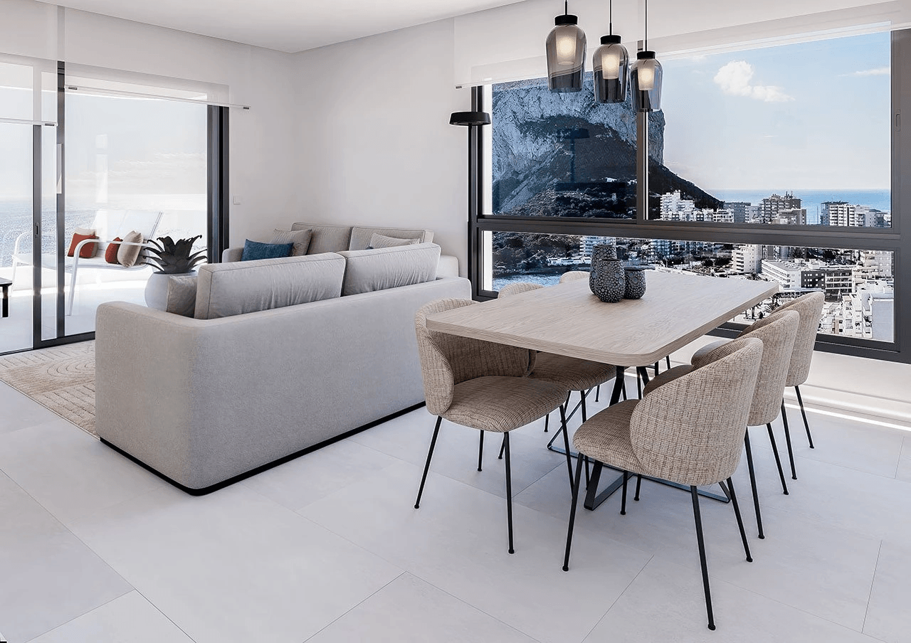 Appartements avec 2 chambres, 2 salles de bain, climatisation et vue sur la mer en première ligne de la plage