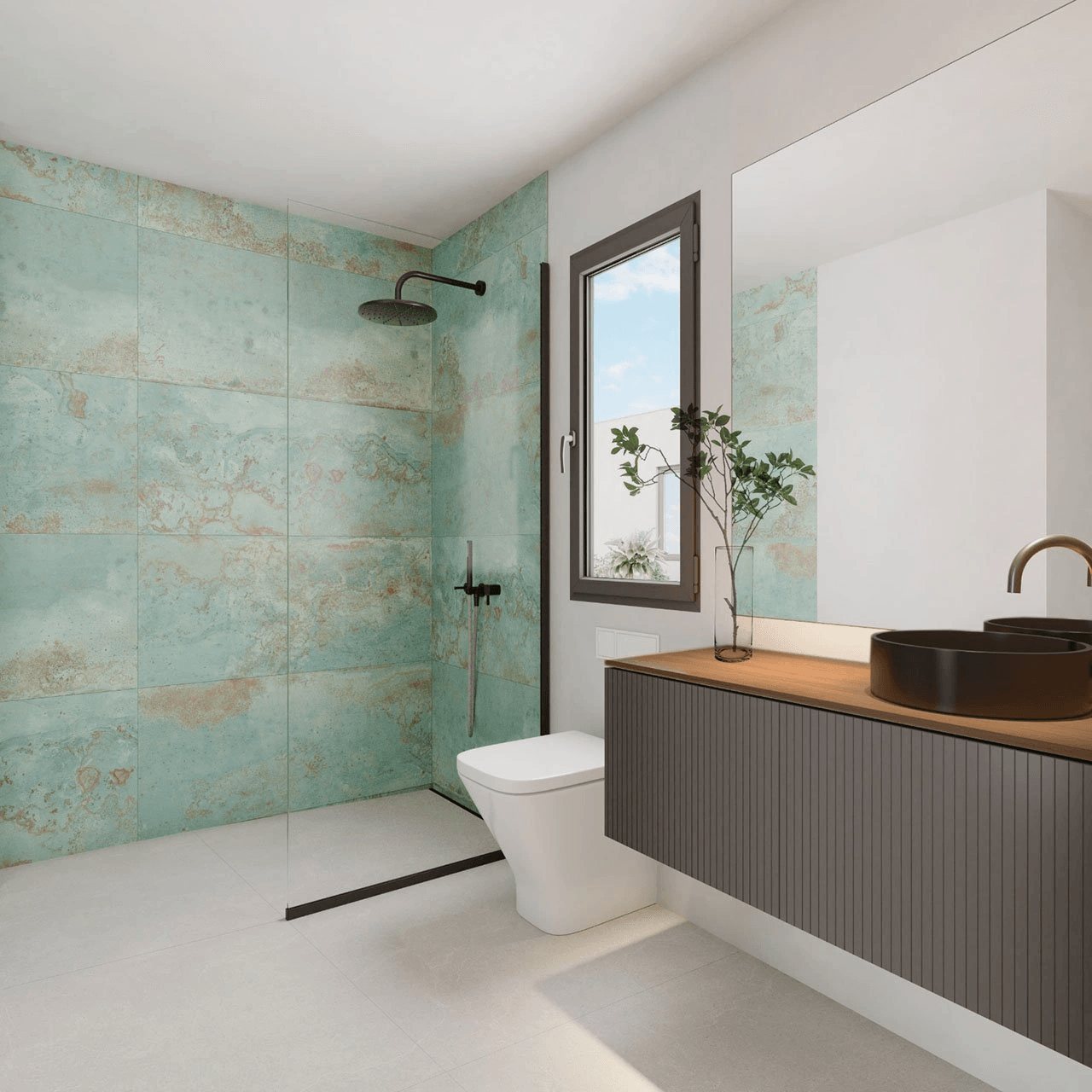 Penthouses modernes de 2 chambres avec piscine communautaire à seulement 250 m de la mer