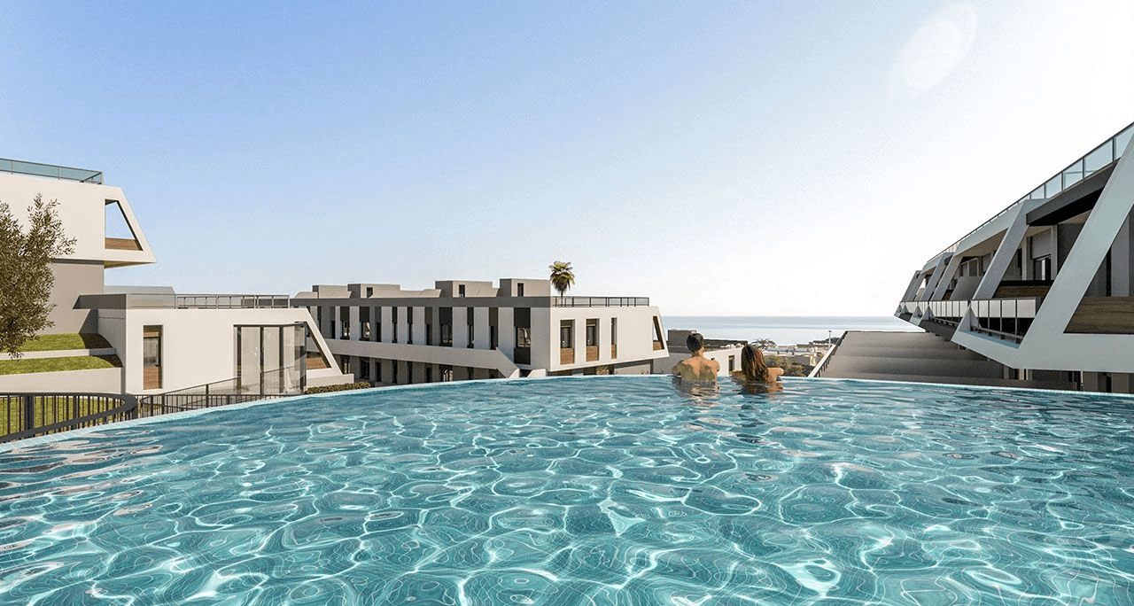 Apartamentos exclusivos de 3 dormitorios con vistas al mar, piscina comunitaria y aire acondicionado a tan solo 800 m de la playa