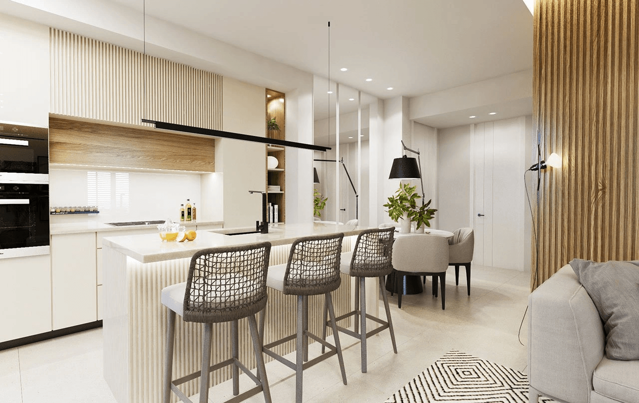 Apartamentos atractivos en planta baja de 3 dormitorios y 2 baños con piscina comunitaria en un maravilloso complejo