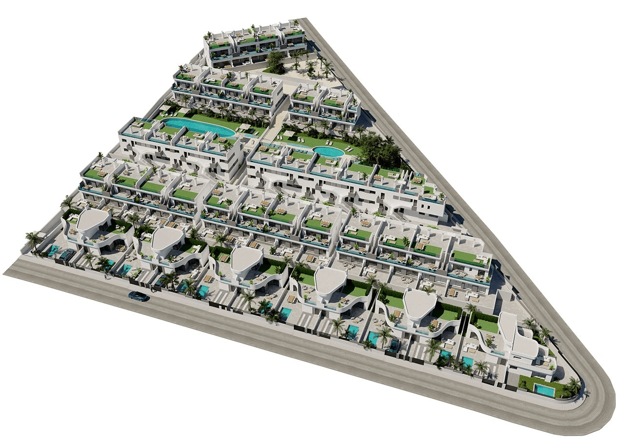 Maisons jumelées modernes de 3 chambres dans un complexe privé avec toit-terrasse et piscine privée