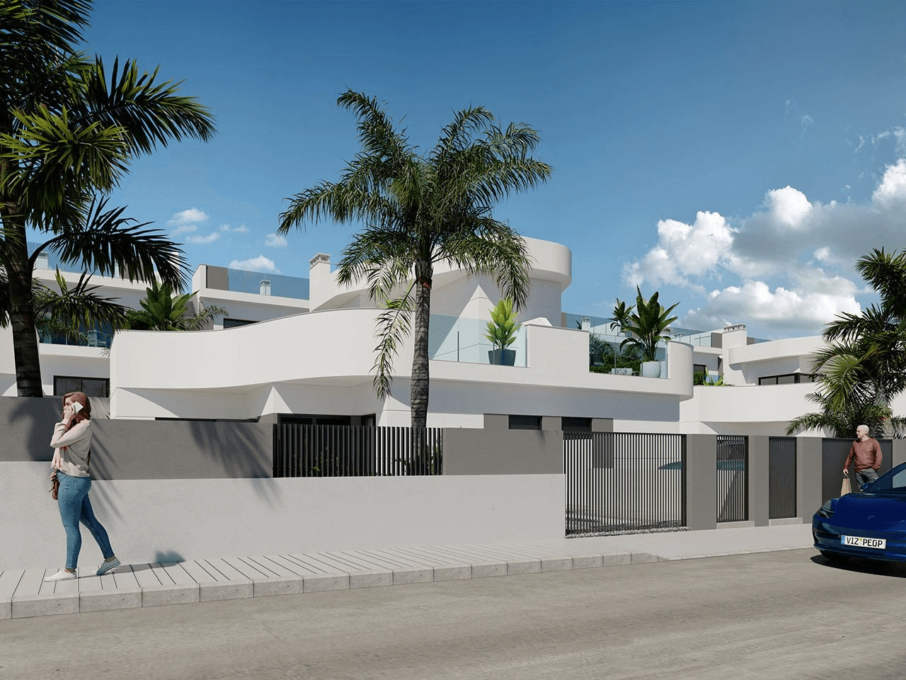 Maisons jumelées modernes de 3 chambres dans un complexe privé avec toit-terrasse et piscine privée