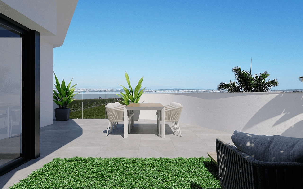 Maisons jumelées modernes de 3 chambres dans un complexe privé avec toit-terrasse et piscine privée
