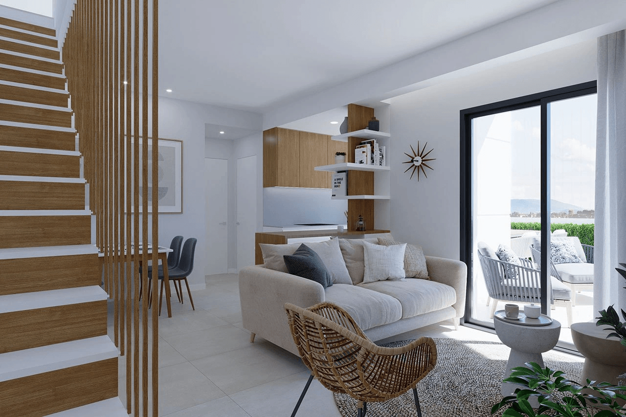 Maisons jumelées modernes de 3 chambres dans un complexe privé avec toit-terrasse et piscine privée