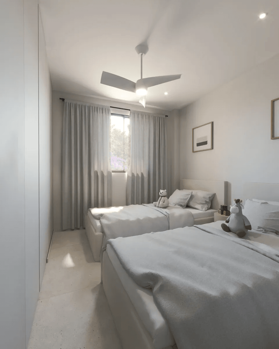 Superbe appartement de 2 chambres avec garage, débarras, piscine commune et bien plus encore.