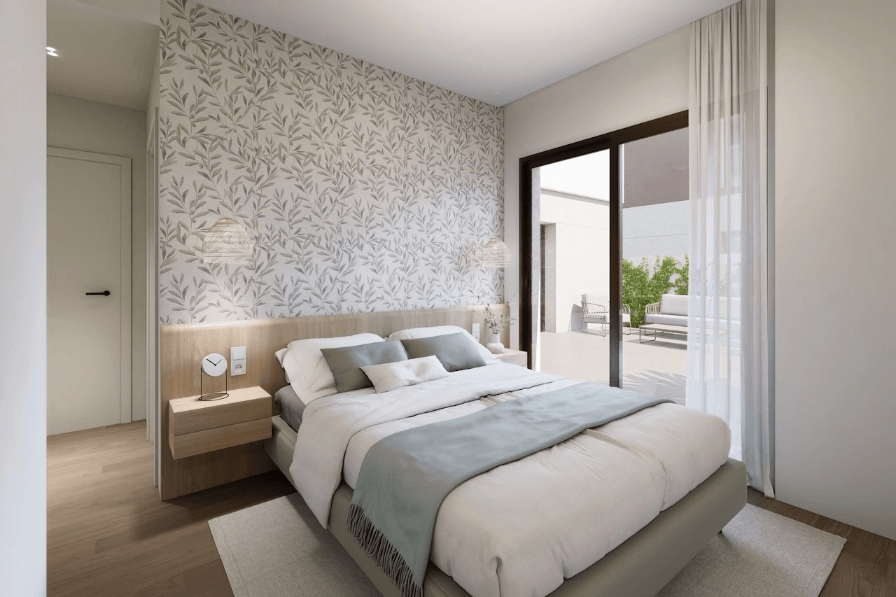 Villas de 3 dormitorios y 2 baños con aseo, parking privado subterráneo y piscina comunitaria junto a Serena Golf