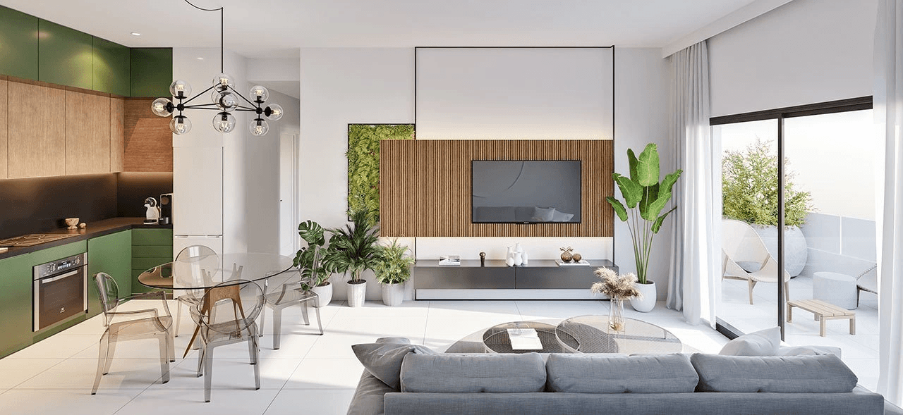 Apartamentos de 3 dormitorios y 2 baños con parking privado, terrazas grandes y piscina comunitaria