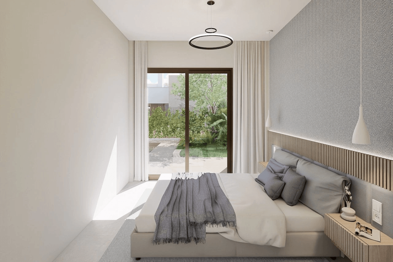 Villas de 3 dormitorios y 2 baños con solárium, parking privado subterráneo y piscina comunitaria junto a Serena Golf