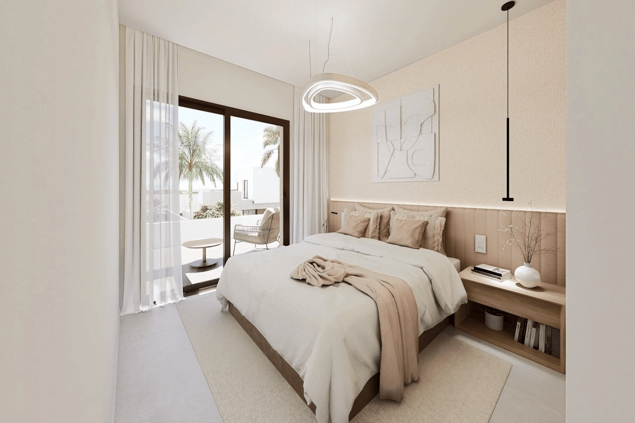 Penthouses avec 3 chambres, 2 salles de bains, terrasse sur le toit, un parking privé et une piscine commune à proximité du Serena Golf