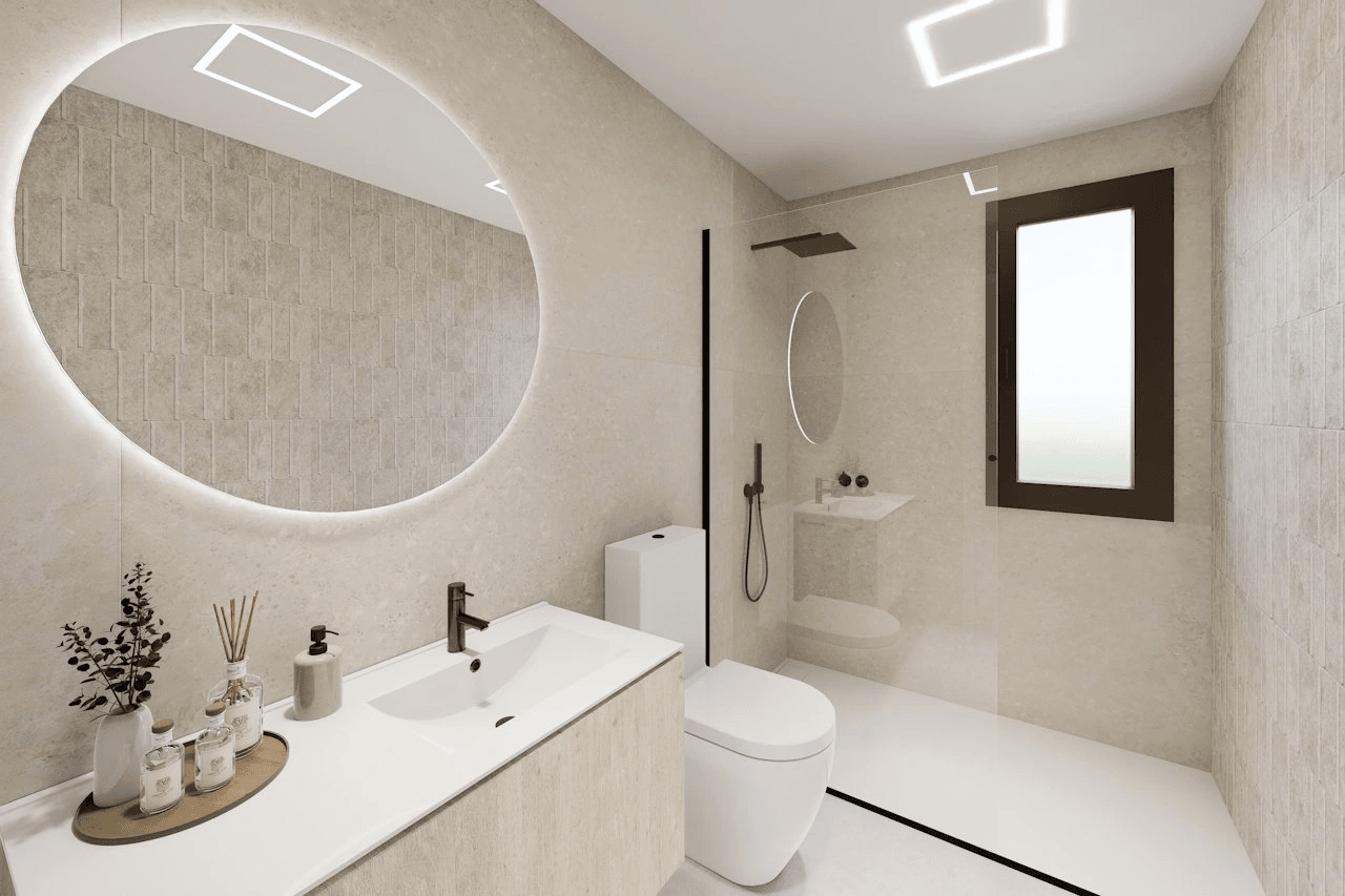 Penthouses avec 3 chambres, 2 salles de bains, terrasse sur le toit, un parking privé et une piscine commune à proximité du Serena Golf