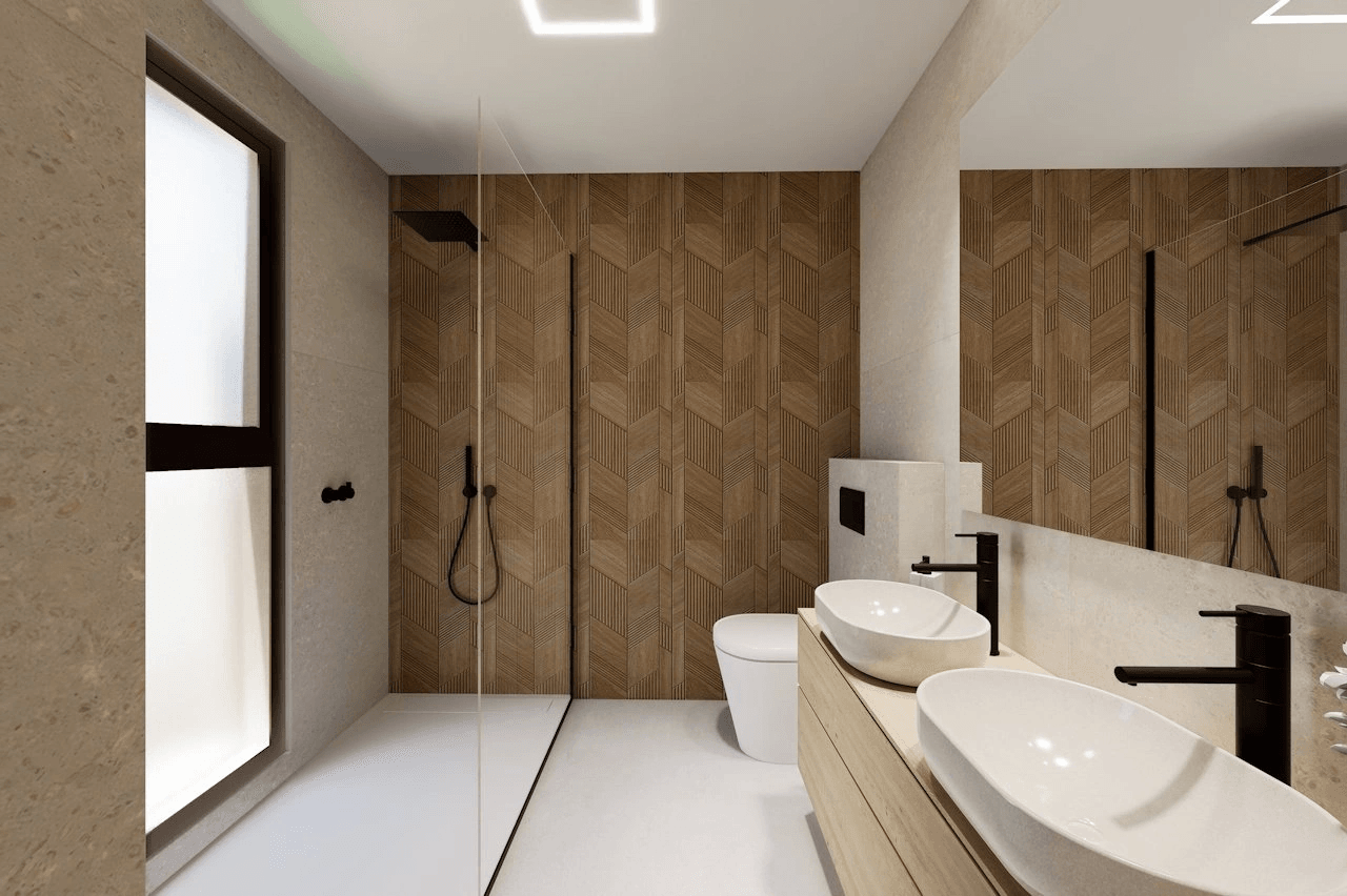 Penthouses avec 3 chambres, 2 salles de bains, terrasse sur le toit, un parking privé et une piscine commune à proximité du Serena Golf