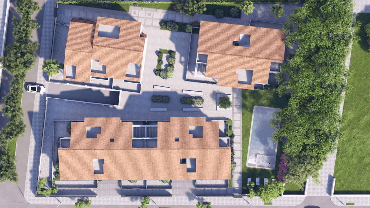 Superbe appartement de 2 chambres avec garage, débarras, piscine commune et bien plus encore.