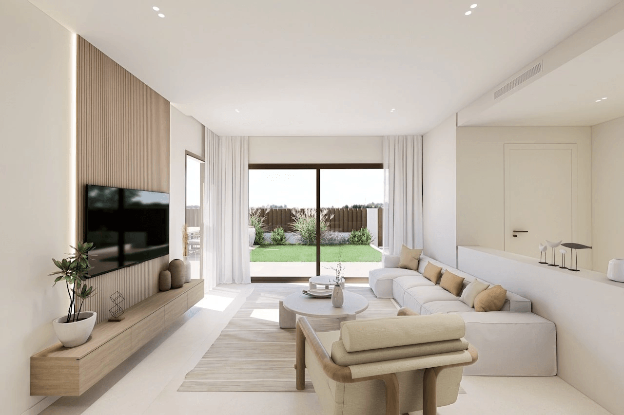 Villas de 3 dormitorios y 3 baños con solárium, parking privado subterráneo y piscina comunitaria junto a Serena Golf
