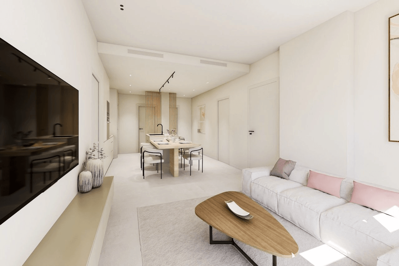 Penthouses avec 3 chambres, 2 salles de bains, terrasse sur le toit, un parking privé et une piscine commune à proximité du Serena Golf