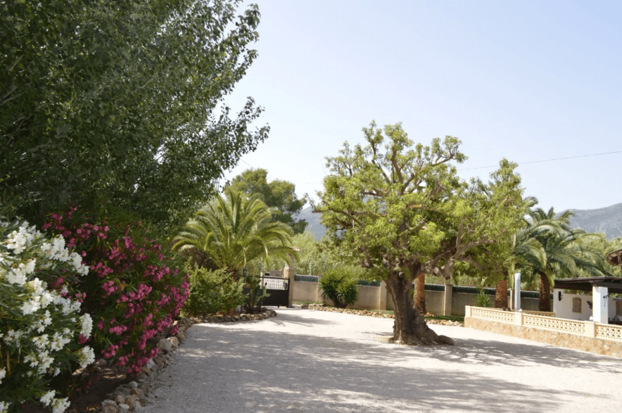 Villa à vendre à Alcalali : terrain privé et spacieux exposé sud, accessible à pied